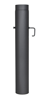 Труба 1 м с шибером черный d150 2 мм КПД