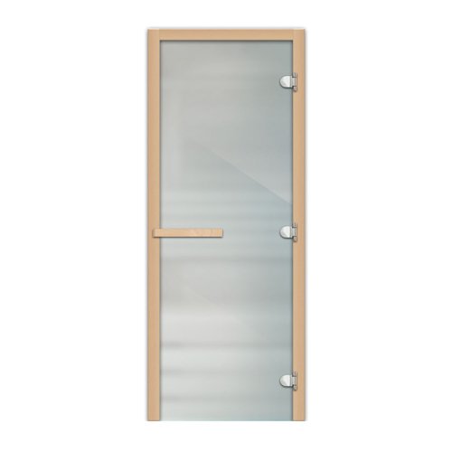 Дверь 1835х620 (1,9х0,7) стекло сатин матовый 8мм коробка осина