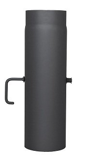 Труба 0,5 м с шибером черный d150 2 мм КПД