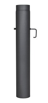 Труба 1 м с шибером черный d180 2 мм КПД